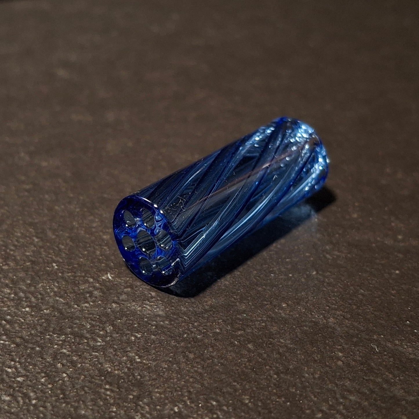 Glas Mundstück (Tip) 12mm - Blau