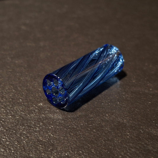 Glas Mundstück (Tip) 12mm - Blau